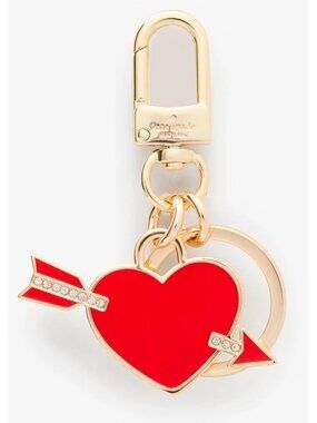 S Kate Spade Love Shack Bag Charm Key Chain Red Gold KK242 Gold NWT $129 Retail